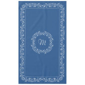 Monogrammed Custom Text Blue  Lace Tafelkleed (Voorkant)
