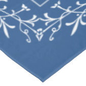 Monogrammed Custom Text Blue  Lace Tafelkleed (Gekanteld)