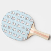 Monogrammed Cute Bunny Face Rabbit Pattern Tafeltennisbatje (Zijkant)