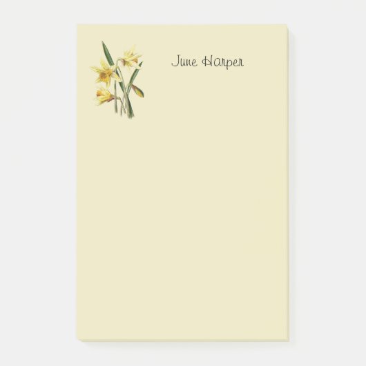 Monogrammed daffodil Notes (Voorkant)