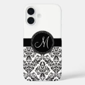 Monogrammed Damask Case-Mate iPhone Case (Achterkant)