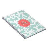 Monogrammed Damask Print Notitieboek (Rechterzijde)