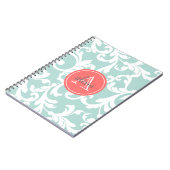 Monogrammed Damask Print Notitieboek (Linkerzijde)