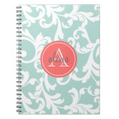 Monogrammed Damask Print Notitieboek (Voorkant)