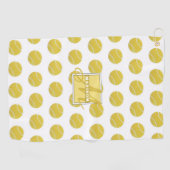 Monogrammed Dames Tennis Gifts Golf Towel Golfhanddoek (Horizontaal)