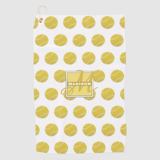 Monogrammed Dames Tennis Gifts Golf Towel Golfhanddoek (Voorkant)