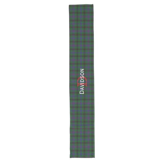 Monogrammed Davidson Plaid Tafelloper (Voorkant)