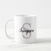 Monogrammed de Mok van de Koffie met de Familienaa (Links)