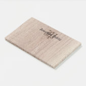 Monogrammed de Sjabloon van het Hout ziet Oude Man Post-it® Notes (Schuin)