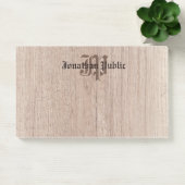 Monogrammed de Sjabloon van het Hout ziet Oude Man Post-it® Notes (Kantoor)