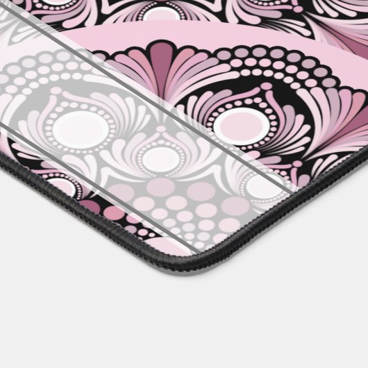 Monogrammed Deco Dusky Roos Cherry Blossom Mandala Bureaumat (Hoek)