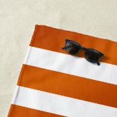 Monogrammed Desert Oranje en White Stripes Strandlaken (In situ)