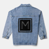 Monogrammed Diamante Effect Cool Vrouwen Denim Jacket (Achterkant)
