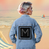 Monogrammed Diamante Effect Cool Vrouwen Denim Jacket
