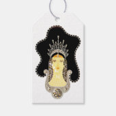 Monogrammed Diamond April Birthstone Cadeaulabel (Voorkant)