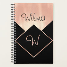 Monogrammed Diamond Logo Metallic Feminine Modern