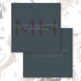 Monogrammed-, diepgestreepte en gedempte mannen vierkante visitekaartje