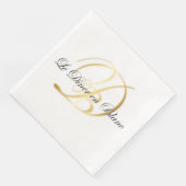 Monogrammed diner servet voor Diner en Blanc (Hoek)