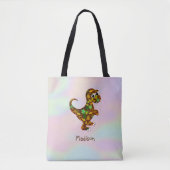 Monogrammed Dinosaur Tote Bag (Voorkant)