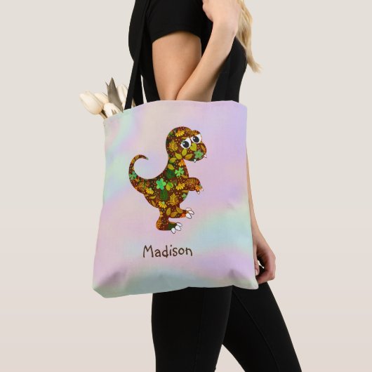 Monogrammed Dinosaur Tote Bag (Dichtbij)