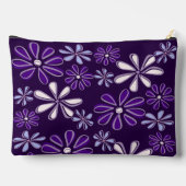 Monogrammed Donker Violet Bloem Vlinder Doodle Etui (Achterkant)