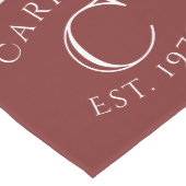 Monogrammed Double Striped | Cranberry Medium Tafelloper (Hoek)