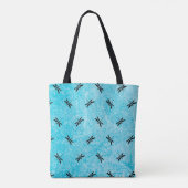 Monogrammed Dragonfly Black en Blue Canvas tas (Achterkant)