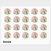 Monogrammed droom ronde sticker (Vel)