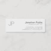 Monogrammed Duidelijk Elegant Modern Stijlvol Ontw Mini Visitekaartje (Voorkant)