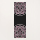 Monogrammed Dusky Roos Bloemen Fronds Dot Mandala Yogamat (Achterkant)