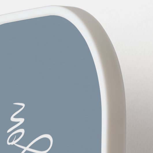 Monogrammed Dusty Blue Pickleball Paddle (Links Detail)