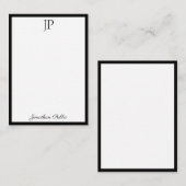 Monogrammed Eenvoudig Sjabloon handgeschreven Manu (Voorkant / Achterkant)