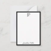 Monogrammed Eenvoudig Sjabloon handgeschreven Manu (Voorkant)