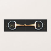 Monogrammed Eggbit Snaffle Bit Horse Industry Visitekaartje (Buitenkant ongevouwen)