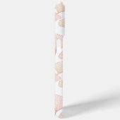 Monogrammed Elegant Blush Pink Ginkgo Leaf Patroon Case-Mate iPhone Case (Achterkant / Rechts)