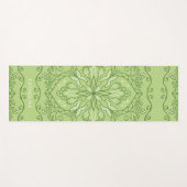 Monogrammed Elegant Boho Lime Green Mandala Yogamat (Voorkant (horizontaal))