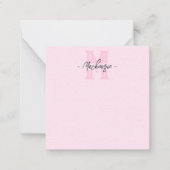 Monogrammed Elegant Bold Initial Notitiekaartje (Voorkant)