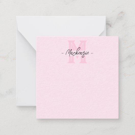 Monogrammed Elegant Bold Initial Notitiekaartje (Voorkant)
