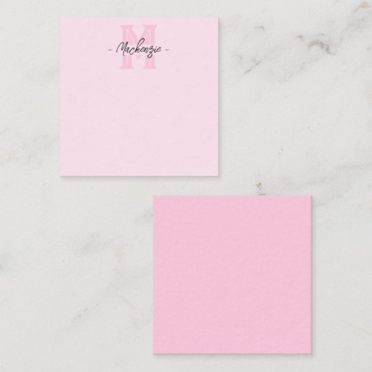 Monogrammed Elegant Bold Initial Notitiekaartje (Voorkant / Achterkant)
