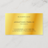 Monogrammed Elegant Faux Gold Corporate Modern Bus Visitekaartje (Achterkant)