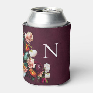 Monogrammed Elegant Floral Botanical Modern Blikjeskoeler