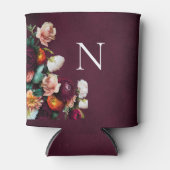 Monogrammed Elegant Floral Botanical Modern Blikjeskoeler (Voorkant)