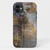 Monogrammed Elegant Heavenly Gold Gate, Gouden Tek Case-Mate iPhone Case (Achterkant)