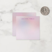 Monogrammed Elegant Kleuren Aangepaste Script Sjab Notitiekaartje (Voorkant / Achterkant in situ)