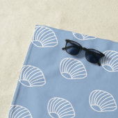 Monogrammed Elegant Light Blue Coastal Strandlaken (In situ)