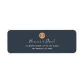 Monogrammed elegant marvy Gold elegant bruiloft Etiket (Voorkant)