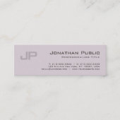 Monogrammed Elegant Modern Design Salon Plain Mini Visitekaartje (Voorkant)