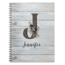 Monogrammed Elegant Modern Gothic Black Roos J