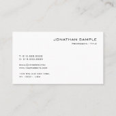 Monogrammed Elegant Modern Plain Sjabloon Visitekaartje (Achterkant)