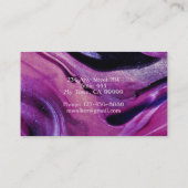 Monogrammed Elegant Paarse Marble Glitter Luxury Visitekaartje (Achterkant)